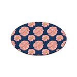 Retro 1880s Flowers Pattern 16 Sticker (Oval)