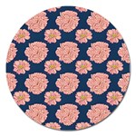 Retro 1880s Flowers Pattern 16 Magnet 5  (Round)