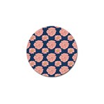 Retro 1880s Flowers Pattern 16 Golf Ball Marker