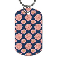 Retro 1880s Flowers Pattern 16 Dog Tag (Two Sides) from ArtsNow.com Front