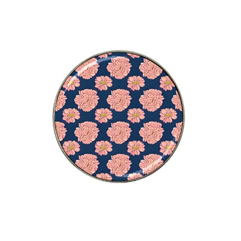 Retro 1880s Flowers Pattern 16 Hat Clip Ball Marker (4 pack) from ArtsNow.com Front