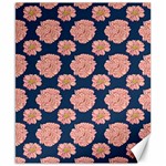 Retro 1880s Flowers Pattern 16 Canvas 8  x 10 