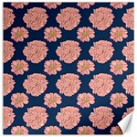 Retro 1880s Flowers Pattern 16 Canvas 12  x 12 