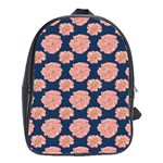 Retro 1880s Flowers Pattern 16 School Bag (Large)