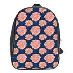 Retro 1880s Flowers Pattern 16 School Bag (XL)