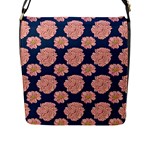 Retro 1880s Flowers Pattern 16 Flap Closure Messenger Bag (L)