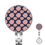 Retro 1880s Flowers Pattern 16 Stainless Steel Nurses Watch