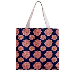 Retro 1880s Flowers Pattern 16 Zipper Grocery Tote Bag from ArtsNow.com Front