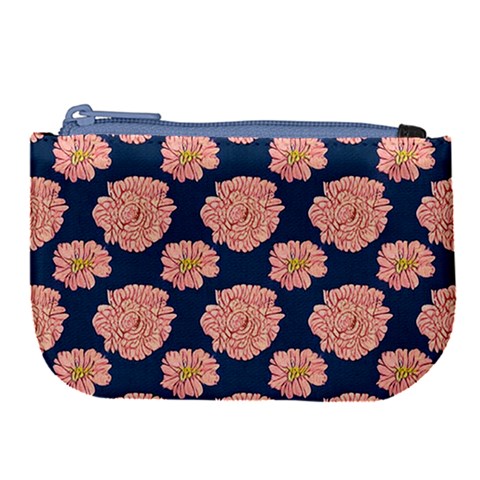 Retro 1880s Flowers Pattern 16 Large Coin Purse from ArtsNow.com Front