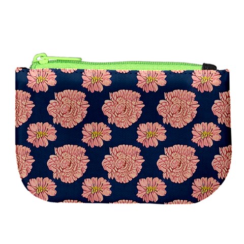 Retro 1880s Flowers Pattern 16 Large Coin Purse from ArtsNow.com Front