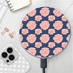 Retro 1880s Flowers Pattern 16 Wireless Fast Charger(White)