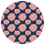 Retro 1880s Flowers Pattern 16 Round Trivet