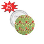 Retro 1880s Flowers Pattern 17 1.75  Buttons (100 pack) 