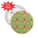 Retro 1880s Flowers Pattern 17 2.25  Buttons (100 pack) 