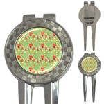 Retro 1880s Flowers Pattern 17 3-in-1 Golf Divots