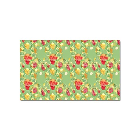 Retro 1880s Flowers Pattern 17 Sticker (Rectangular) from ArtsNow.com Front