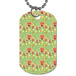 Retro 1880s Flowers Pattern 17 Dog Tag (One Side)