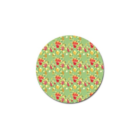 Retro 1880s Flowers Pattern 17 Golf Ball Marker from ArtsNow.com Front