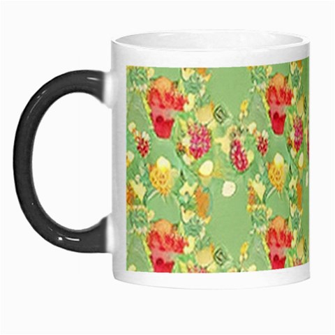 Retro 1880s Flowers Pattern 17 Morph Mug from ArtsNow.com Left