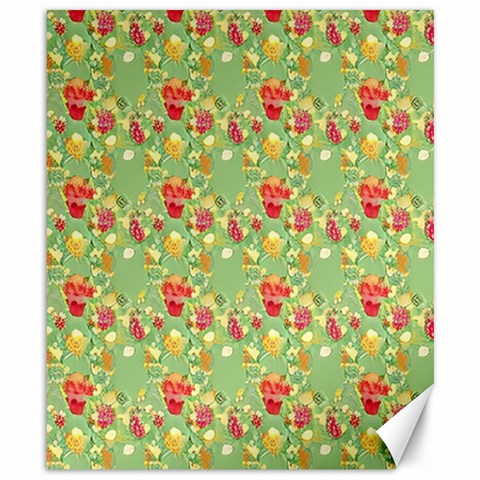 Retro 1880s Flowers Pattern 17 Canvas 8  x 10  from ArtsNow.com 8.15 x9.66  Canvas - 1