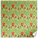 Retro 1880s Flowers Pattern 17 Canvas 16  x 16 