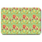 Retro 1880s Flowers Pattern 17 Large Doormat