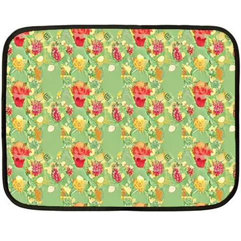 Retro 1880s Flowers Pattern 17 Fleece Blanket (Mini) from ArtsNow.com 35 x27  Blanket