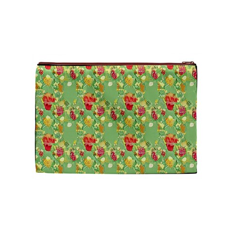 Retro 1880s Flowers Pattern 17 Cosmetic Bag (Medium) from ArtsNow.com Front