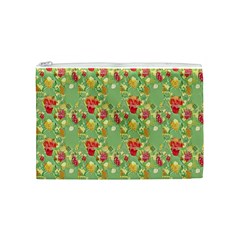 Retro 1880s Flowers Pattern 17 Cosmetic Bag (Medium) from ArtsNow.com Front