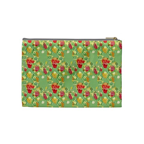 Retro 1880s Flowers Pattern 17 Cosmetic Bag (Medium) from ArtsNow.com Back