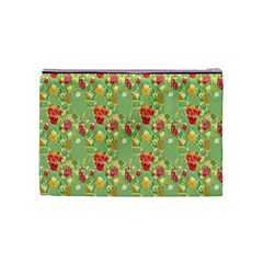 Retro 1880s Flowers Pattern 17 Cosmetic Bag (Medium) from ArtsNow.com Back