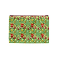 Retro 1880s Flowers Pattern 17 Cosmetic Bag (Medium) from ArtsNow.com Back