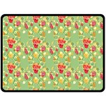 Retro 1880s Flowers Pattern 17 Fleece Blanket (Large)