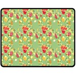 Retro 1880s Flowers Pattern 17 Fleece Blanket (Medium)