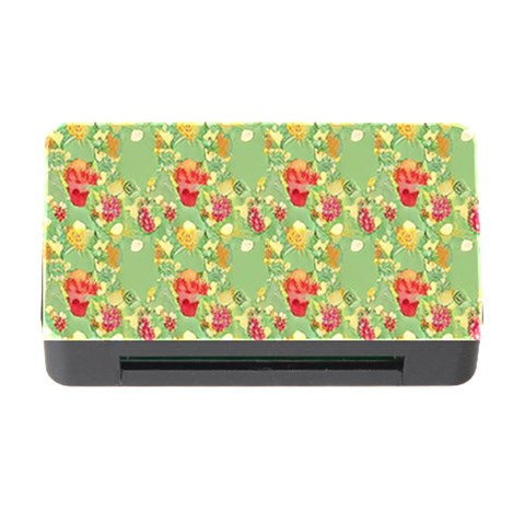 Retro 1880s Flowers Pattern 17 Memory Card Reader with CF from ArtsNow.com Front