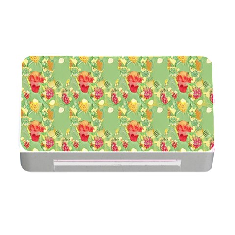 Retro 1880s Flowers Pattern 17 Memory Card Reader with CF from ArtsNow.com Front