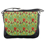 Retro 1880s Flowers Pattern 17 Messenger Bag