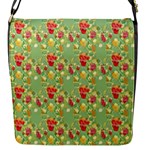 Retro 1880s Flowers Pattern 17 Flap Closure Messenger Bag (S)