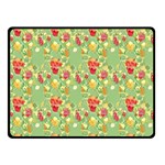 Retro 1880s Flowers Pattern 17 Two Sides Fleece Blanket (Small)