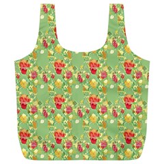 Retro 1880s Flowers Pattern 17 Full Print Recycle Bag (XL) from ArtsNow.com Back