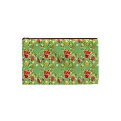 Retro 1880s Flowers Pattern 17 Cosmetic Bag (XS) from ArtsNow.com Front