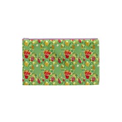 Retro 1880s Flowers Pattern 17 Cosmetic Bag (XS) from ArtsNow.com Front