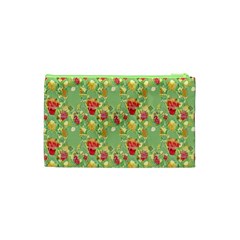 Retro 1880s Flowers Pattern 17 Cosmetic Bag (XS) from ArtsNow.com Back