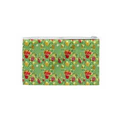 Retro 1880s Flowers Pattern 17 Cosmetic Bag (XS) from ArtsNow.com Back