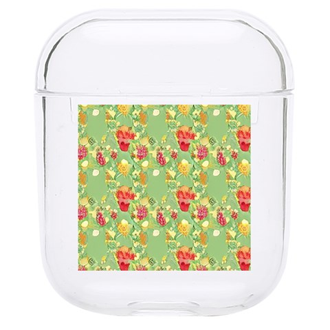 Retro 1880s Flowers Pattern 17 Hard PC AirPods 1/2 Case from ArtsNow.com Front