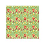 Retro 1880s Flowers Pattern 17 Square Satin Scarf (30  x 30 )