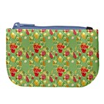 Retro 1880s Flowers Pattern 17 Large Coin Purse