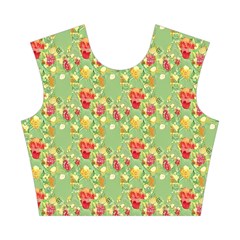 Retro 1880s Flowers Pattern 17 Cotton Crop Top from ArtsNow.com Front