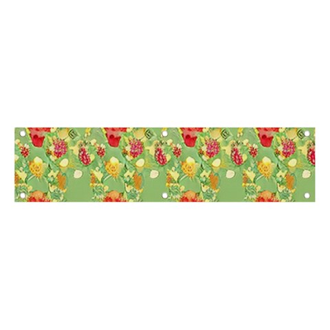 Retro 1880s Flowers Pattern 17 Banner and Sign 4  x 1  from ArtsNow.com Front