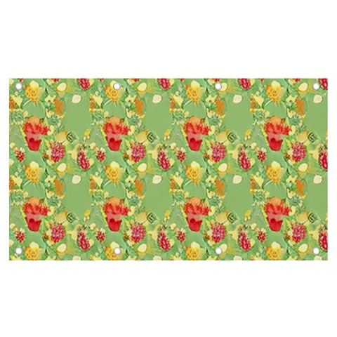 Retro 1880s Flowers Pattern 17 Banner and Sign 7  x 4  from ArtsNow.com Front